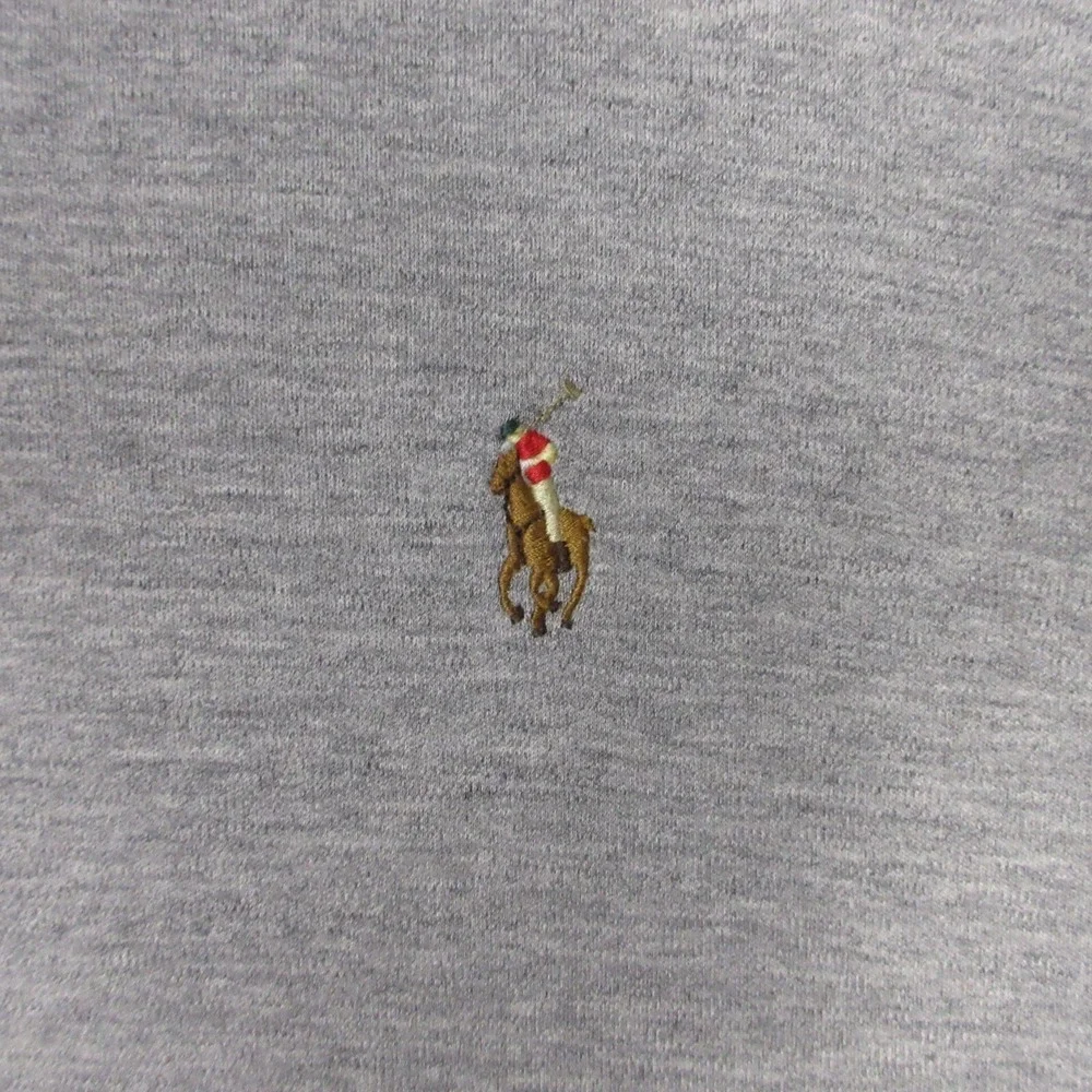 Polo Ralph Lauren Shirt Mens 2XLT‎ Gray Heather Brown Pony Logo Rugby Golf